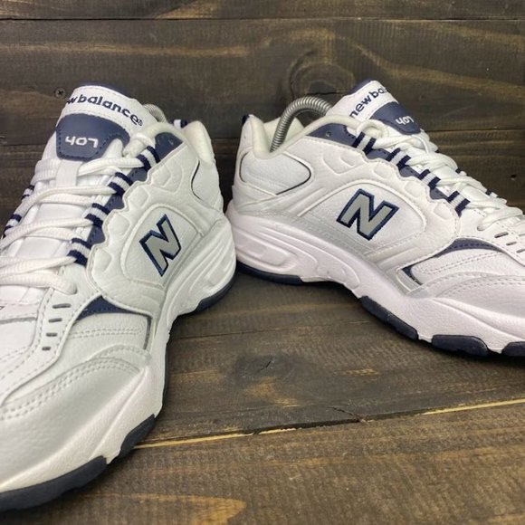 NEW BALANCE 407 Men's Size 8 2E White Navy MX407WN Low Casual Sneakers Shoes - Picture 4 of 9